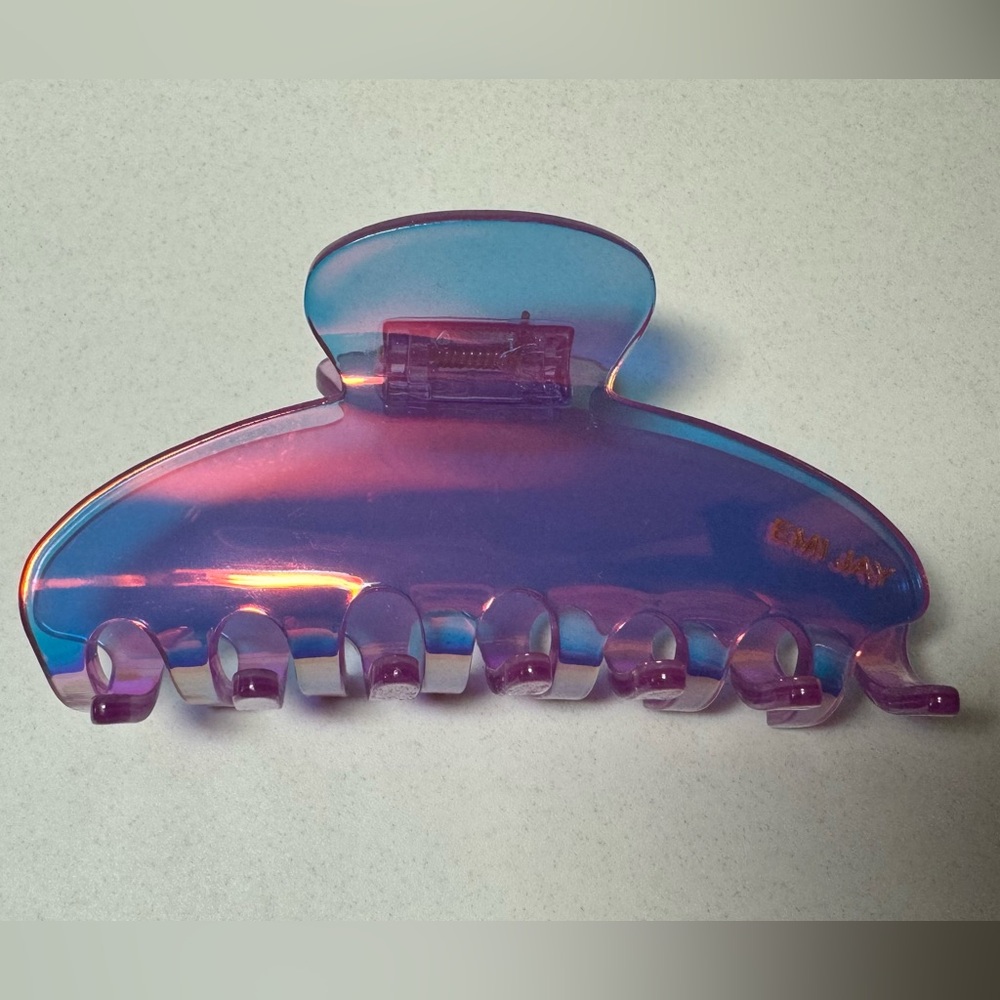Emi Jay Big Effing Clip in Mermaid, magenta aurora duochrome iridescent beaming